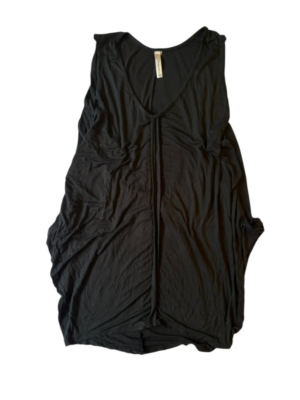 Long Black Sleeveless Tunic Size L - Picture 2 of 5
